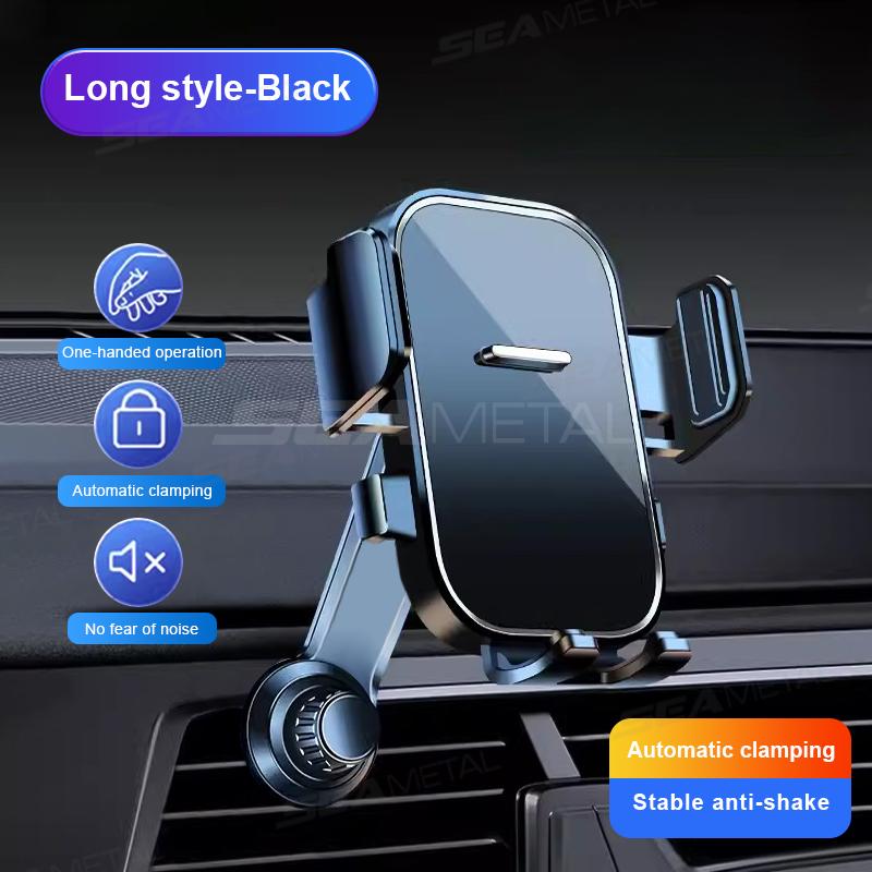 SEAMETAL Gravity Car Phone Holder Air Vent Hook Clip Adjustable 360 Rotation Vent Clip Car Phone Holder Mount