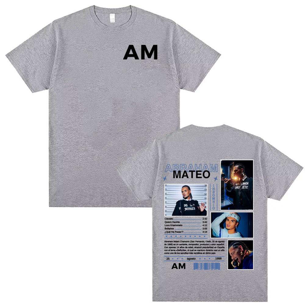 2025 Summer Rapper Abraham Mateo Tour Graphic Tshirt Unisex Women Hip Hop High Quality Oversized 100 Pure Cotton Printed Tshirt