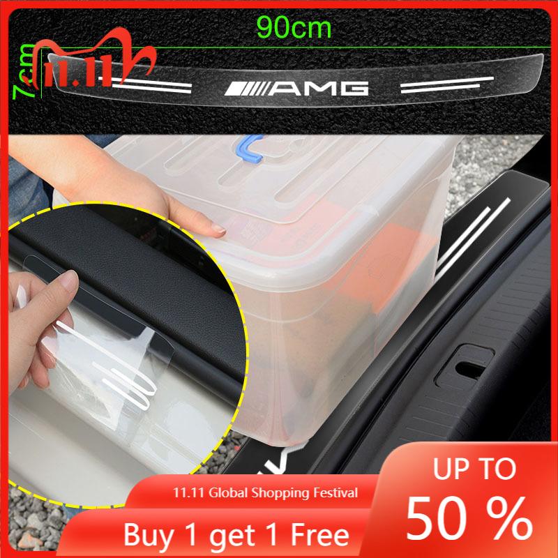 LRQ2 1Pcs Transparent Car Trunk Badge Protective 3D Sticker Car Accessories For Mercedes-Benz C180 E320 E400 E260 E300 W108 W124 W126