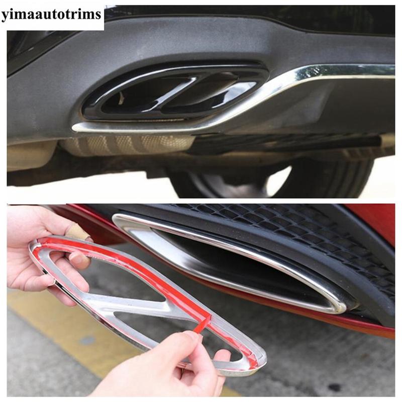 Car Rear Tail Exhaust Tip Pipe Protection Cover Trim Accessories For Mercedes Benz GLE Class W166 & Coupe C292 2015 2016 2017