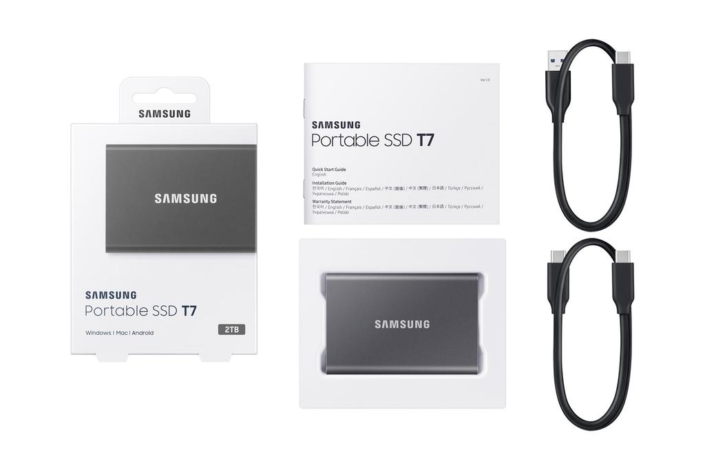 Samsung Ssd T7 Portable 2Tb Mu-Pc2T0T/Ww Gray