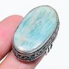 Кольцо из серебра 925 пробы с драгоценным камнем амазонит, размер 7