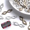 100Pcs Antique Metal Infinite Shape Beads 8 Forever Sign Spacer Beads For Jewelry Making Bracelet Necklace Findings Supplies