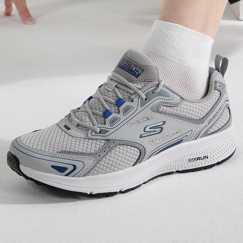 Skechers Мужская дышащая сетчатая обувь для бега и повседневной носки