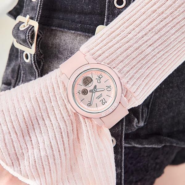 Casio Women's Baby-G BGA-290RA-4AJF [BABY-G Ribbon Design] Round Watch Resin Digital Analog