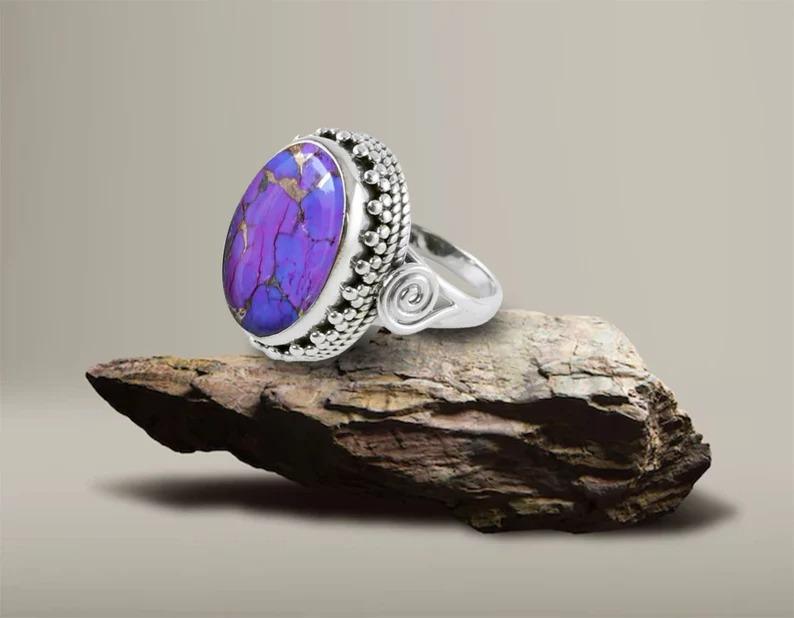 Кольцо из стерлингового серебра 925 пробы ручной работы, дизайнерское кольцо в стиле бохо, кольцо для вечеринки, подарок для нее, эффектное кольцо, Юбилейные украшения, подарок на помолвку, размер кольца 6-12