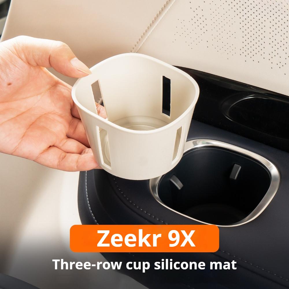 Подходит для ZEEKR 9X 2025 Автомобильный Специальный Силиконовый Подстаканник для Третьего Ряда Защитная Крышка Противоскользящая Крышка для Хранения Модификация Интерьера