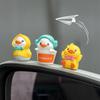 6 шт., украшение в форме маленьких уток для автомобиля, мини-маленькая утка, украшение для приборной панели автомобиля, мультяшная смоляная маленькая желтая утка, декор для интерьера автомобиля