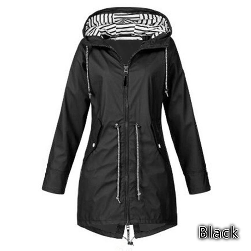 Women Rain Jacket Long Sleeve Raincoat Hiking Running Coat Fashion Jackets