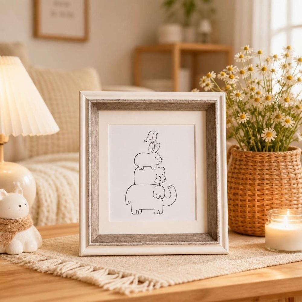 10x10cm Photo Frame Resin Art Frames Cute Photo Display Rack  Photo Showcase