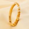 New Colorful Bangle Bracelet Gold Plated Chinese Style Enamel Flower Bracelet Elegant Handmade Cuff Bracelet Women