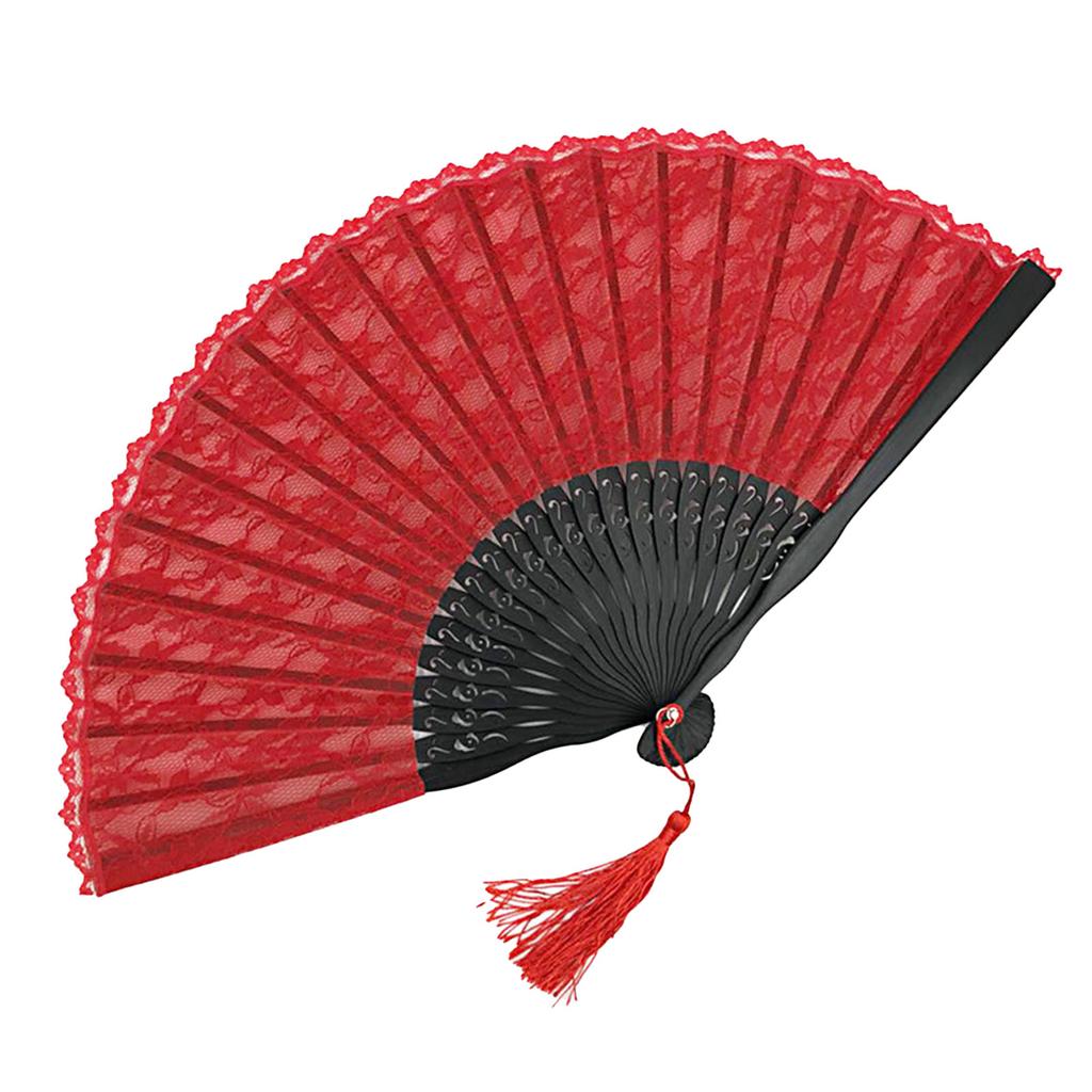 Складной веер из кружева в стиле ретро, классические бамбуковые ручные веера в китайском стиле, элегантный складной веер для свадебного танца, косплея, домашнего декора