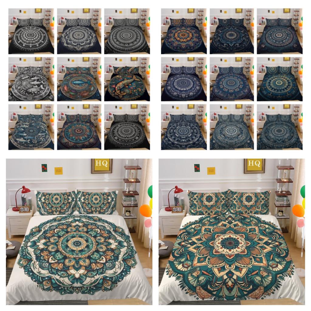 Printed Bedding Suit Mandala Home Textiles Luxury Bedding Sets Queen Size Fashion Microfiber Duvet Cover Sets