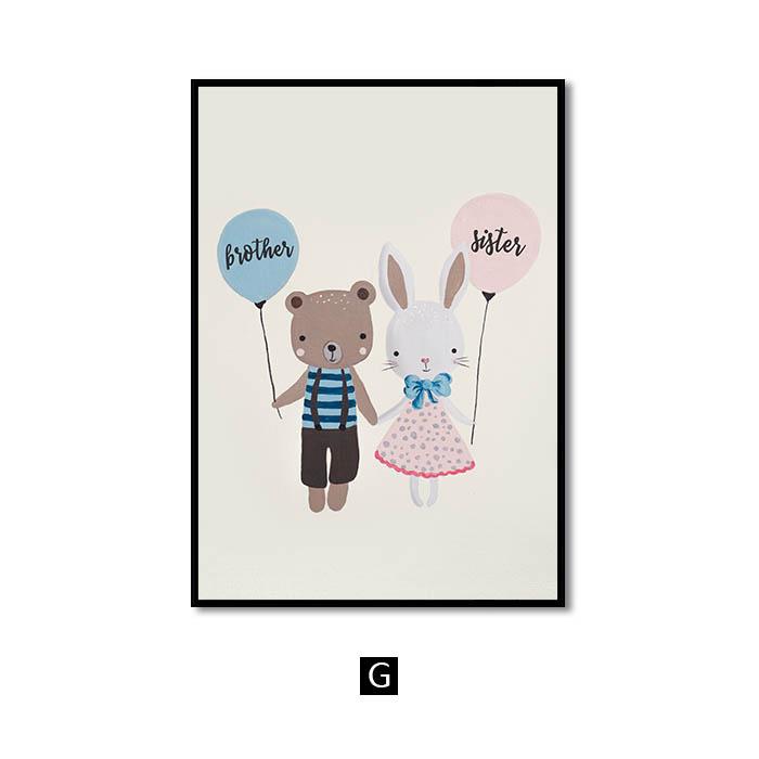 Розовый детский цветок для девочек, настенная живопись на холсте, картина с лошадью, лебедем, плакаты на скандинавскую тему и принты, настенные панно для гостиной, детской комнаты