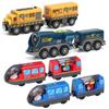 Battery Operated Locomotive Magnetic Train Set Fit For Wooden Railway Train Tracks Electric Train Toys For Children Gifts