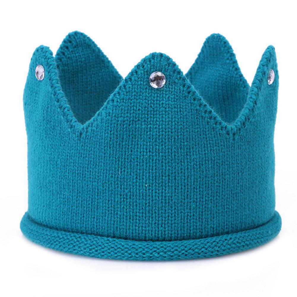 Cute Creative  Boy Girl Crown Hat Warm Soft Knit Crochet Head Cap Stylish Multicolor Christmas Gift