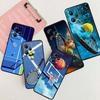 Чехол для телефона в спортивном стиле Для Xiaomi Redmi Note 15 14 13 12 12S 11E 11 11S Pro Plus 4G 5G Черный Мягкий ТПУ
