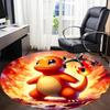 1pcPokémon Flame Dragon Office Round Area Rug, Indoor Mat Suitable For Office, Bedroom Living Room Home Decor, Room Deco,  Offic a0928144