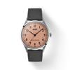 Мужские модные часы T142.464.16.332.00 с кожаным ремешком и розовым циферблатом