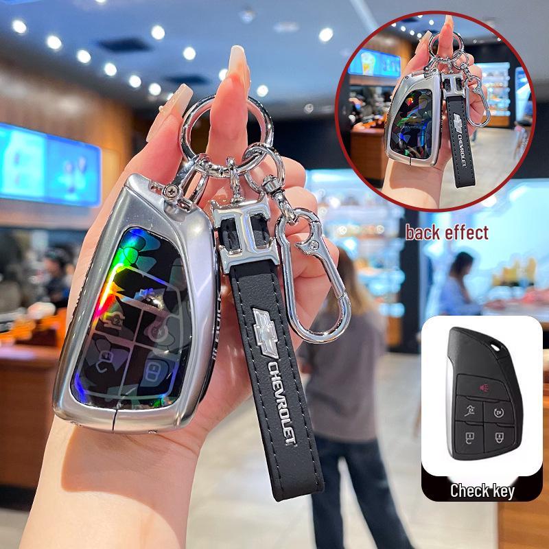 Премиальный чехол для ключа Chevrolet Equinox 2025 с металлической пряжкой - Аксессуары с полным покрытием