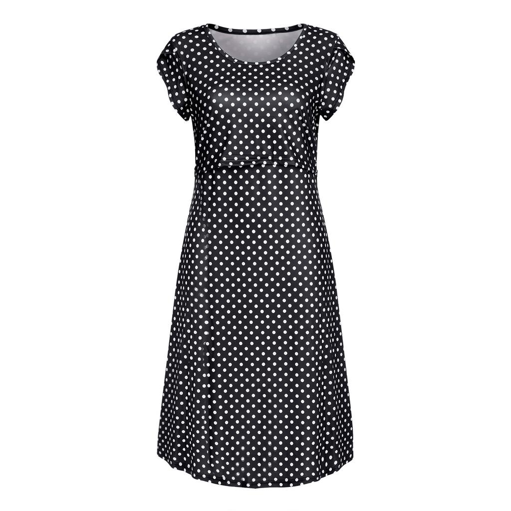 Women's Pregnant  Baby Maternity Joint Polka Dot Printing Outwear Dress