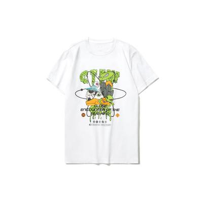 Футболка с коротким рукавом Li Ning Sports Fashion Series Alien Relic унисекс, белые топы AHSR554-1