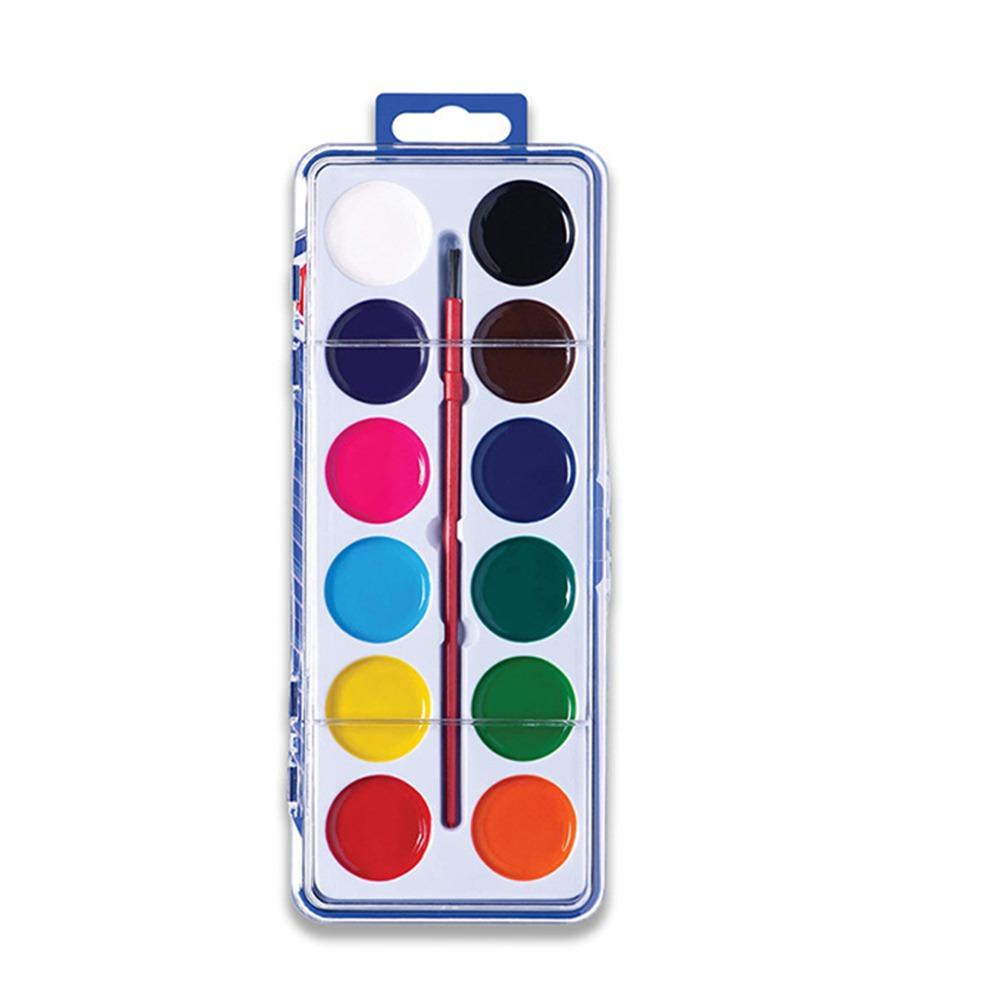 With Water Brush Pen Watercolor Paint Palette 8/12/16 Colors Water Color Paints  for Party Favor