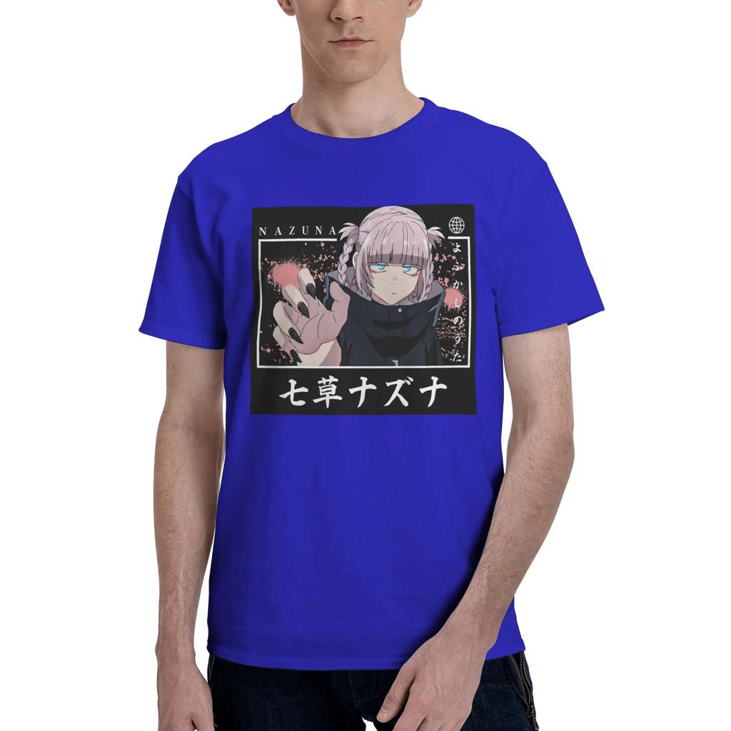 Call of The Night Anime Nazuna Nanakusa 100 Cotton TShirt Mens Classic T Shirts Men Crew Neck Short Sleeve S6XL