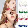 Flower Colorful Sequin Earrings In Alloy For Trendy And Creative Style