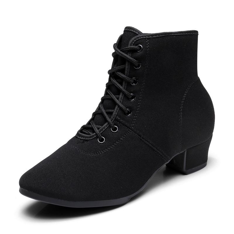 Высокие танцевальные туфли для квадратных и латиноамериканских танцев, мягкая подошва, средний каблук, стиль «матрос»