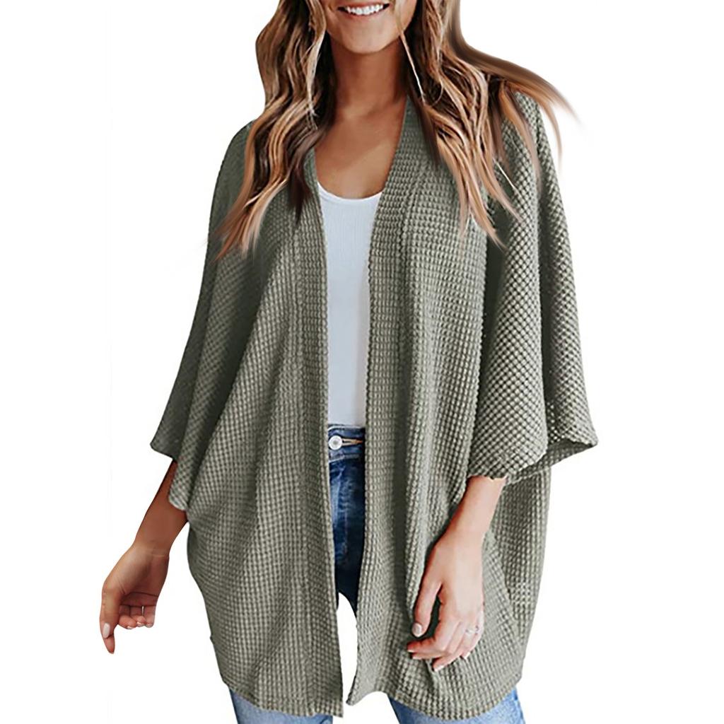 Осенне-зимний новый хит продаж, свободный кардиган, свитер, вязаный свитер, футболка, топы, женская одежда