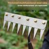 Teeth Garden Weeding Rake, Carbon Steel Removable Soil Hoe Straw Rake, Solves Weeding Inefficiency & Soil Loosening Trouble