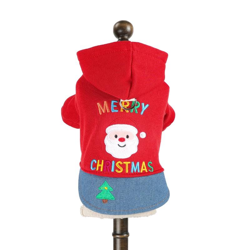 Pet Circle Dog Sweater Small Breeds Puppy Christmas Party Outfit Red Santa Design