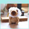 Keychain Capybara Plush Stuffed  With Pp Cotton Short Plush Backpack Gift Decor