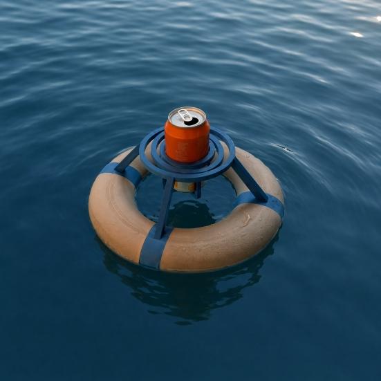 Плавающий держатель для стакана-гироскопа, Пивная поплавок-держатель для напитков, Гироскопический держатель для банок против проливания, Поплавок для напитков в бассейне для стандартных банок 12 унций, Плавающий держатель для напитков