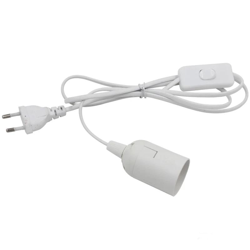 EU US Plug 1.8m шнур питания кабели E27 основание лампы держатель с выключателем провод для подвесных светодиодных лампочек приспособление подвесной светильник гнездо