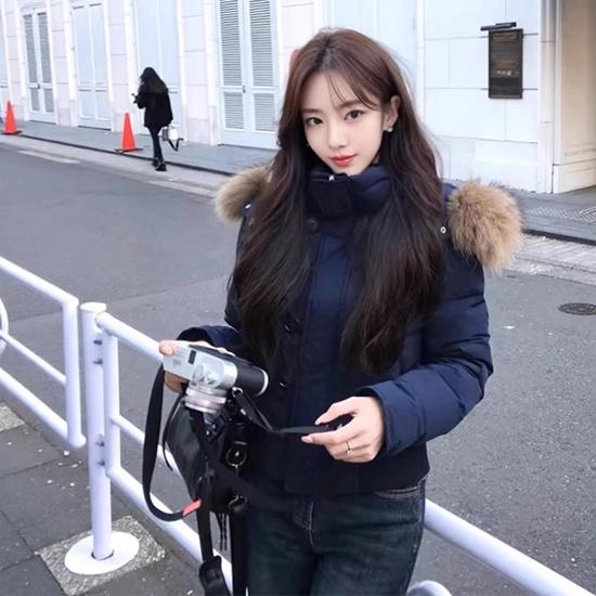 Женская зимняя хлопковая куртка с капюшоном и меховым воротником в американском ретро-стиле, толстая, теплая и холодостойкая, короткая куртка-хлебница