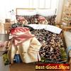 Fly Me To the Moon Anime Parure Printed Bed Set Duvet Cover Pillowcase Bedding Set Linen Sheet Quilt Cover Full Queen King Size