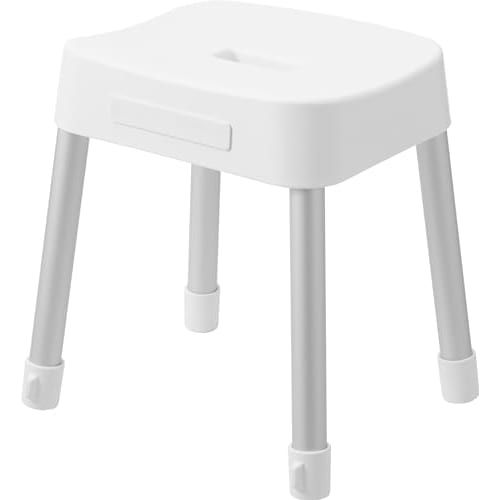 Yamazaki Magnetic Bath Chair SH35, White, W33.5 x D28 x H35cm, MIST, Floating Storage, Wall-Mounted Storage, Breathable and Quick-Drying, Product Code