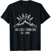 Alaska The Last Frontier Est 1959 Mountains Nature T-Shirt