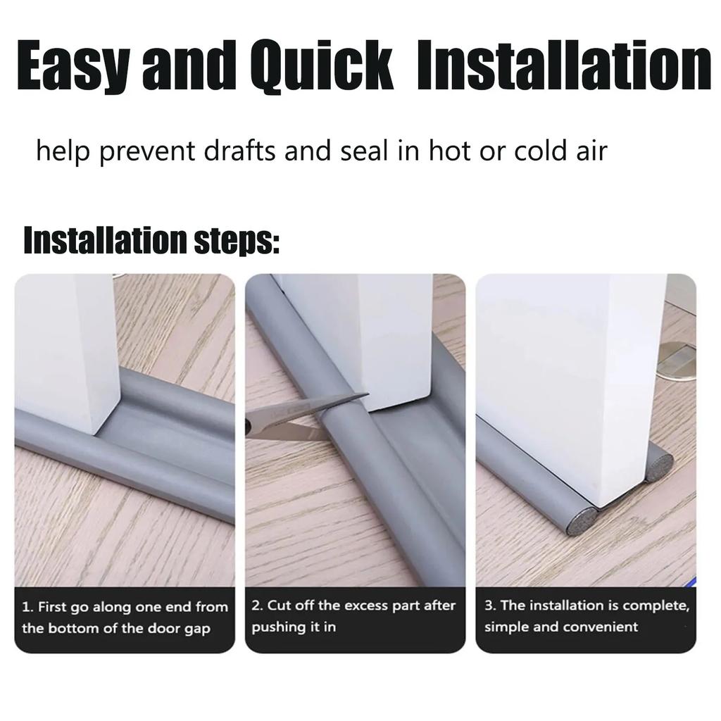 1pcs Flexible Under Door Draft Stopper Door Bottom Seal Strip Weather Strip Thicker Anti-Cold Gaps Blocker Sealing Weather Strip