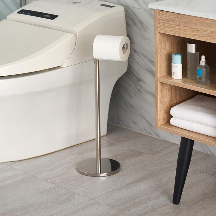 Напольный держатель для туалетной бумаги из нержавеющей стали, конструкция без сверления