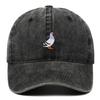 2024 Spring New Pigeon Embroidered Water Washed Sunscreen Sun Hat for Men and Women Outdoor Sports Fishing Sunshade Baseball Hat