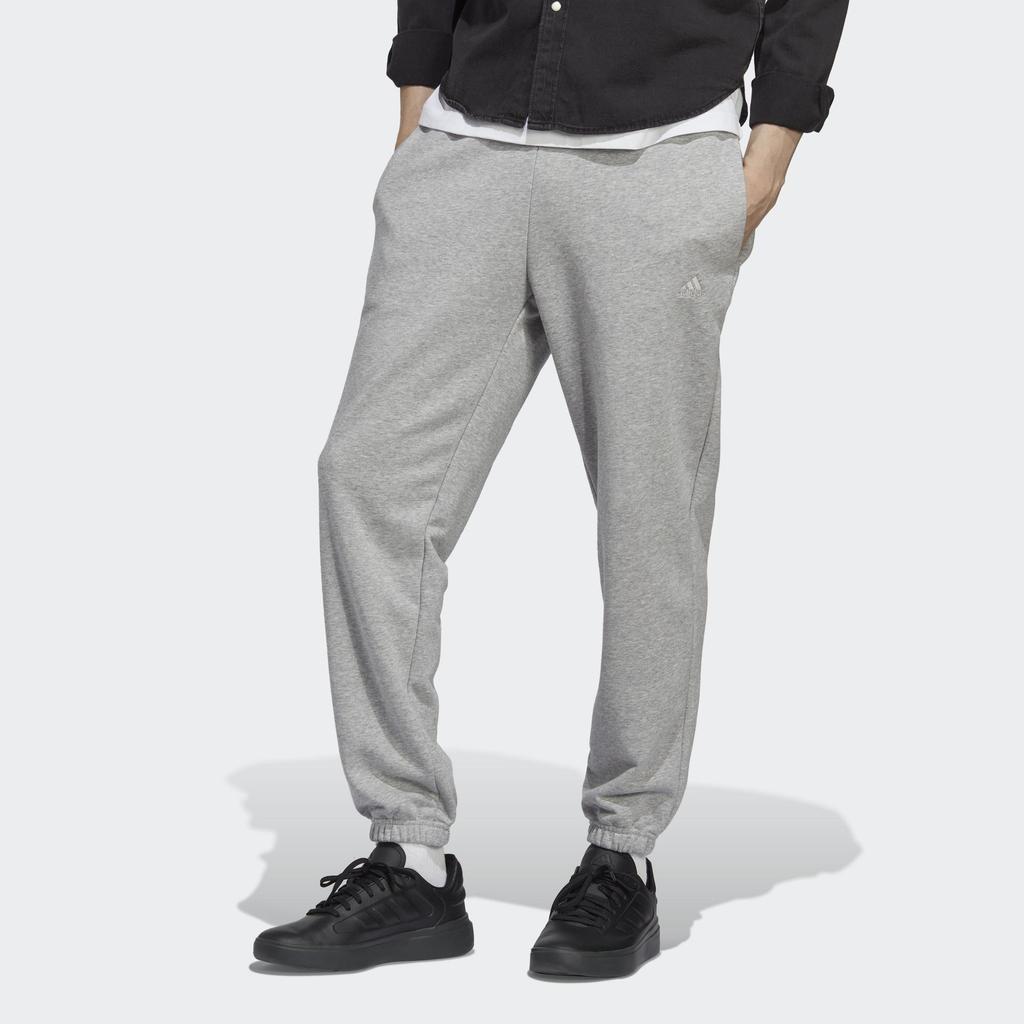 adidas ALL SZN Французские махровые брюки средней серой расцветки для мужчин в уличном стиле IC9773