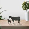Black Cow Wooden Decoration Farmhouse Rustic Cattle Sign Home Office Living Room Desktop Table Farm Animal Ornament Birthday Christmas Gift