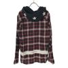 Униформа эксперимент сделано в Японии клетка Длинный рукав С капюшоном Хлопок рубашка 1 Мужская Б/У
