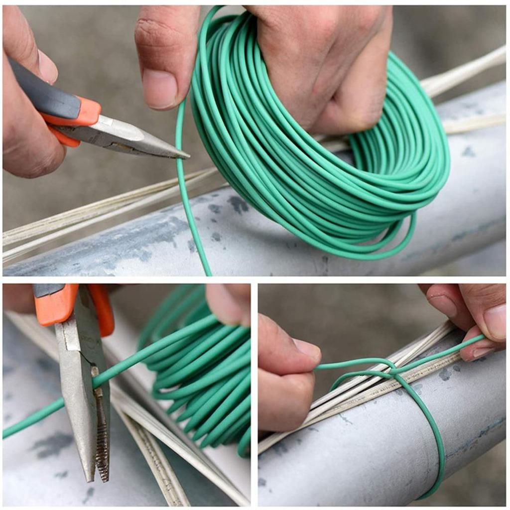 10M Садовая веревка зеленая мягкая гибкая садовая проволока-поддержка кабельная стяжка-скрутка
