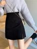 Корейская узкая юбка А-силуэта с высокой талией для женщин - мода осень/зима 2023 года