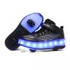 Двойные колеса Runaway Shoes Новые шкивы Shoes Детские Зарядка Невидимые Колесные Shoes
