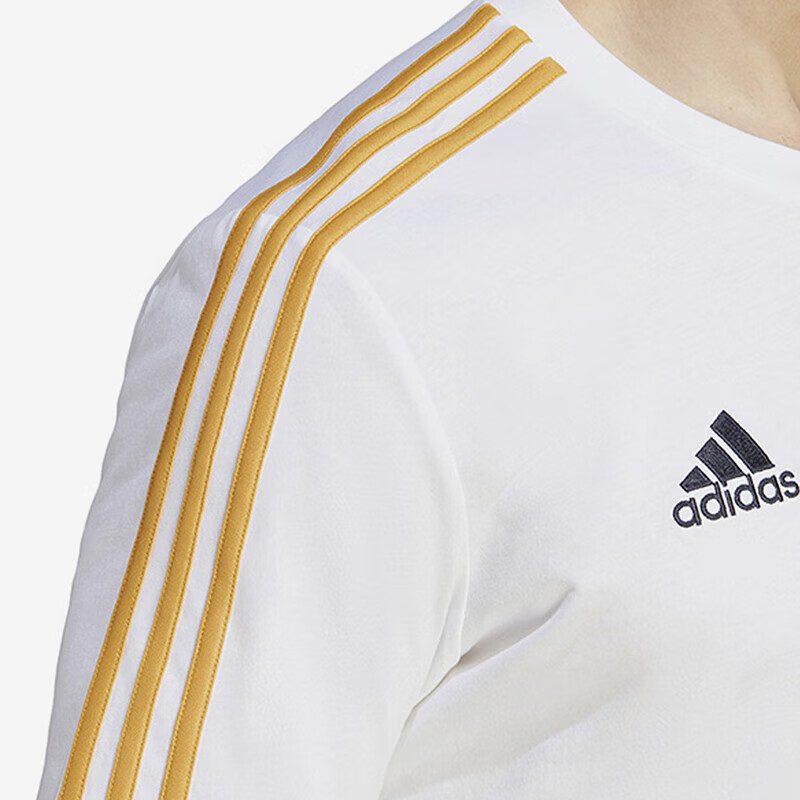 adidas Футболки Мужские Белые С Круглым Вырезом Умеренный Прямой Крой HY0605